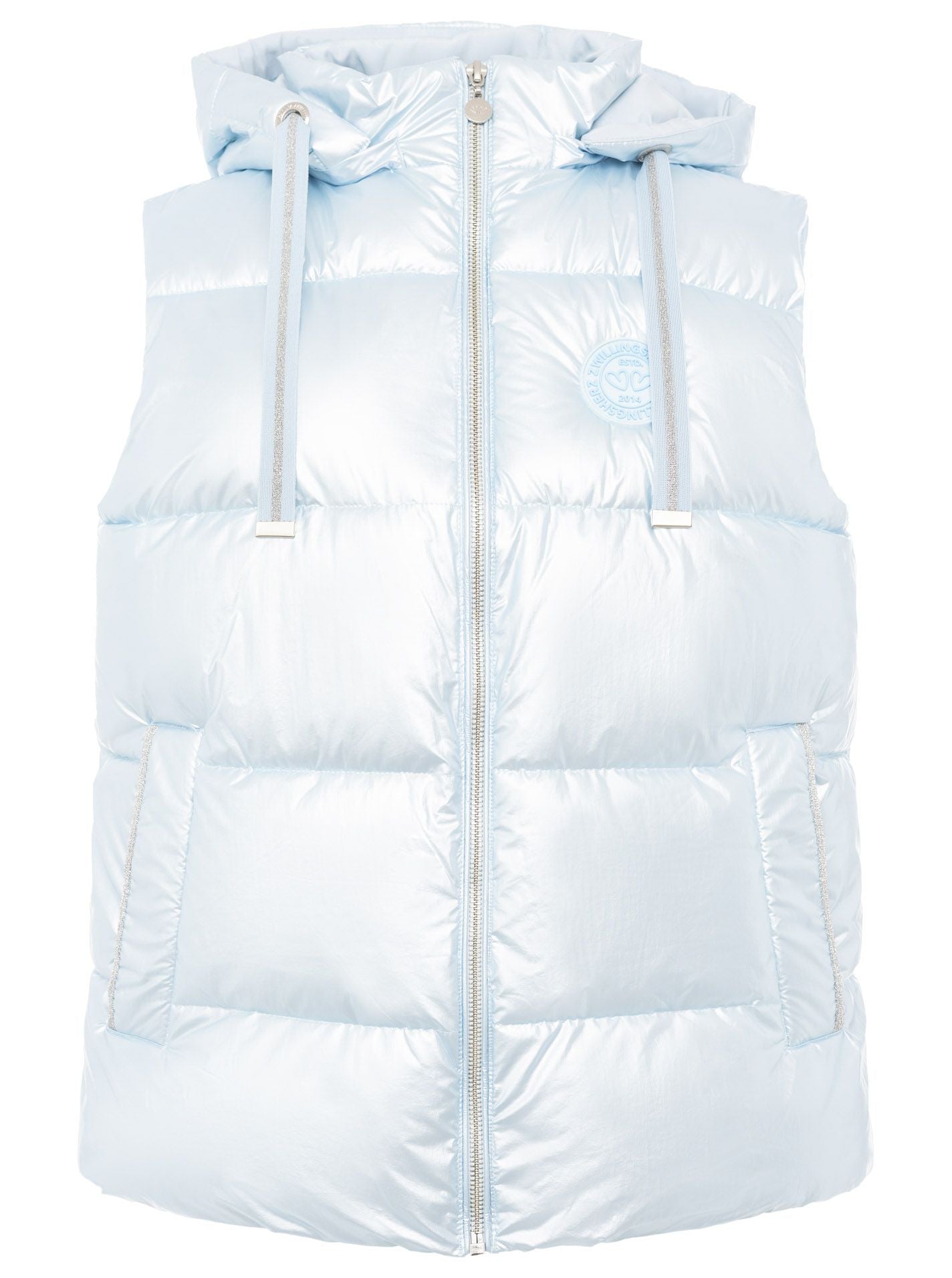 Zwillingsherz - Steppweste kurz in Hellblau - Leicht & Warm
