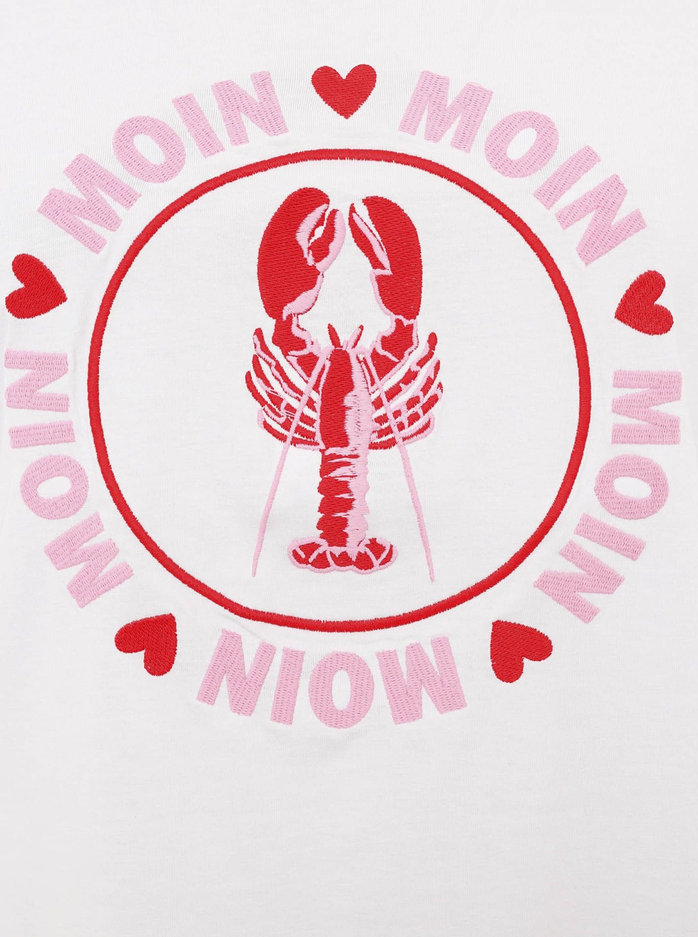 Zwillingsherz T-Shirt Moin Love Weiß Baumwolle Elastan