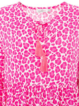 Zwillingsherz Kleid Leo Dream Viskose Pink Animalprint