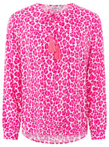 Zwillingsherz Bluse Classic Leo Pink Viskose Animalprint