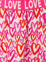 Zwillingsherz Rock "Love Hearts" Pink-Rot Herzmuster Viskose