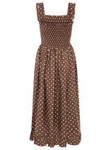 Zwillingsherz Kleid Classic Dots - Braun - Ärmelloses Kleid