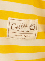 Zwillingsherz Shirt BW "Streifen & Jersey" Sonnen-Gelb V-Ausschnitt