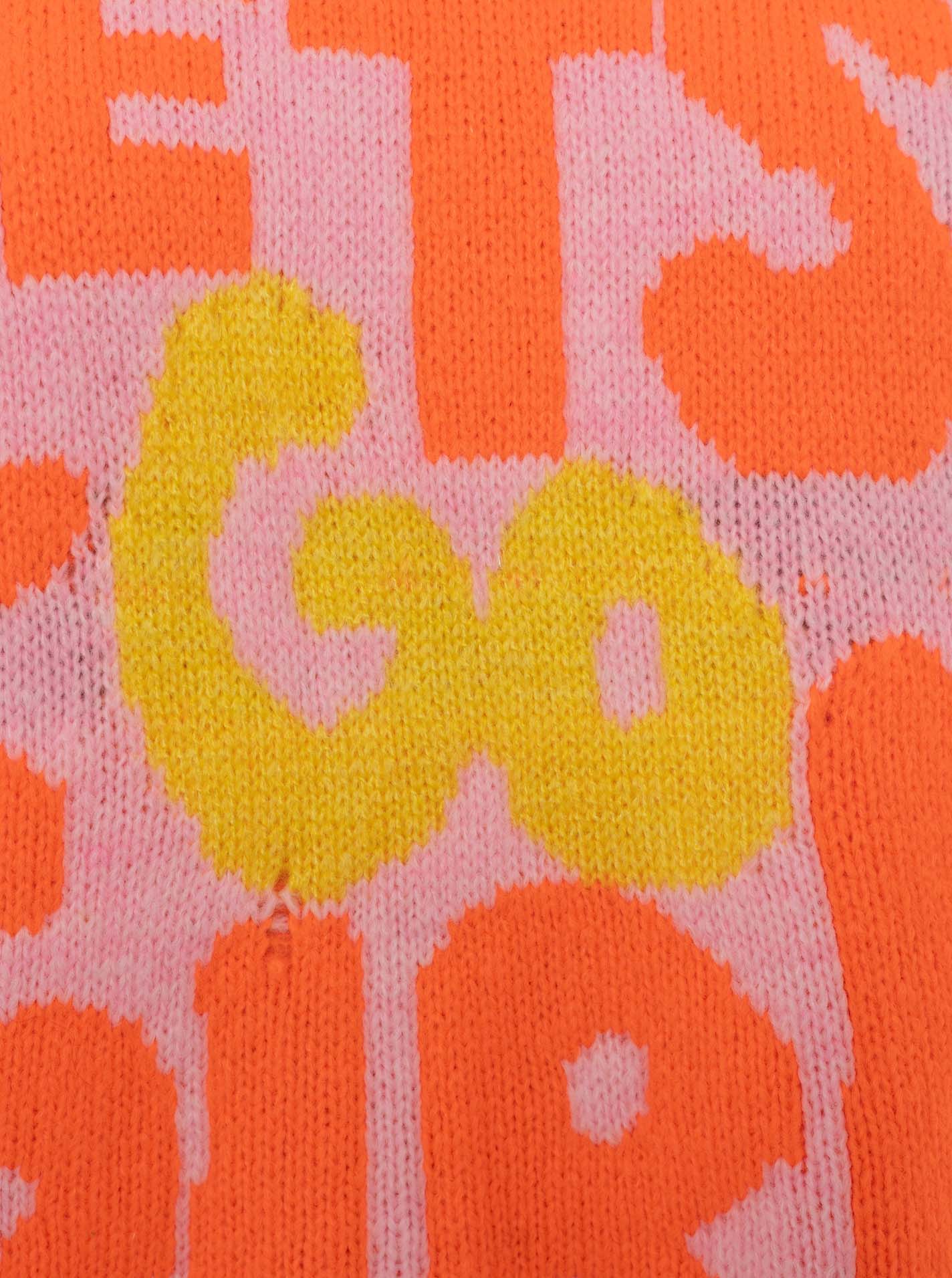 Zwillingsherz Pullover Wollmix "Lets Go Girls" Rosa | Statement-Strick