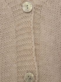 Zwillingsherz Cardigan "Happy Vibes" Beige