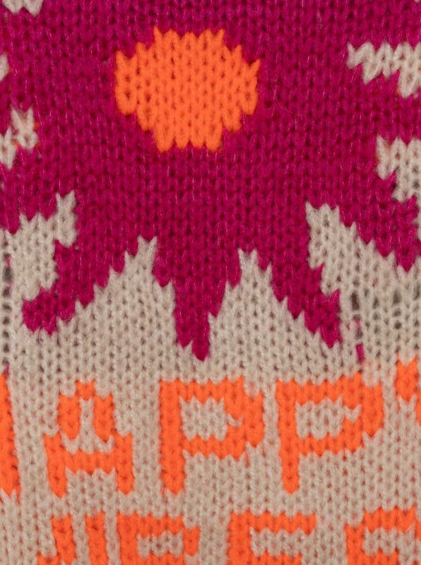 Zwillingsherz Cardigan "Happy Vibes" Beige