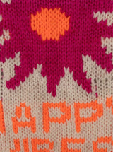 Zwillingsherz Cardigan "Happy Vibes" Beige