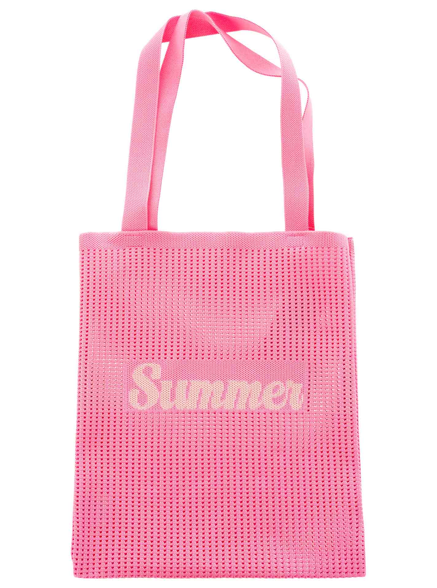 Zwillingsherz Strick Shopper-Tasche "Summer" - Pink