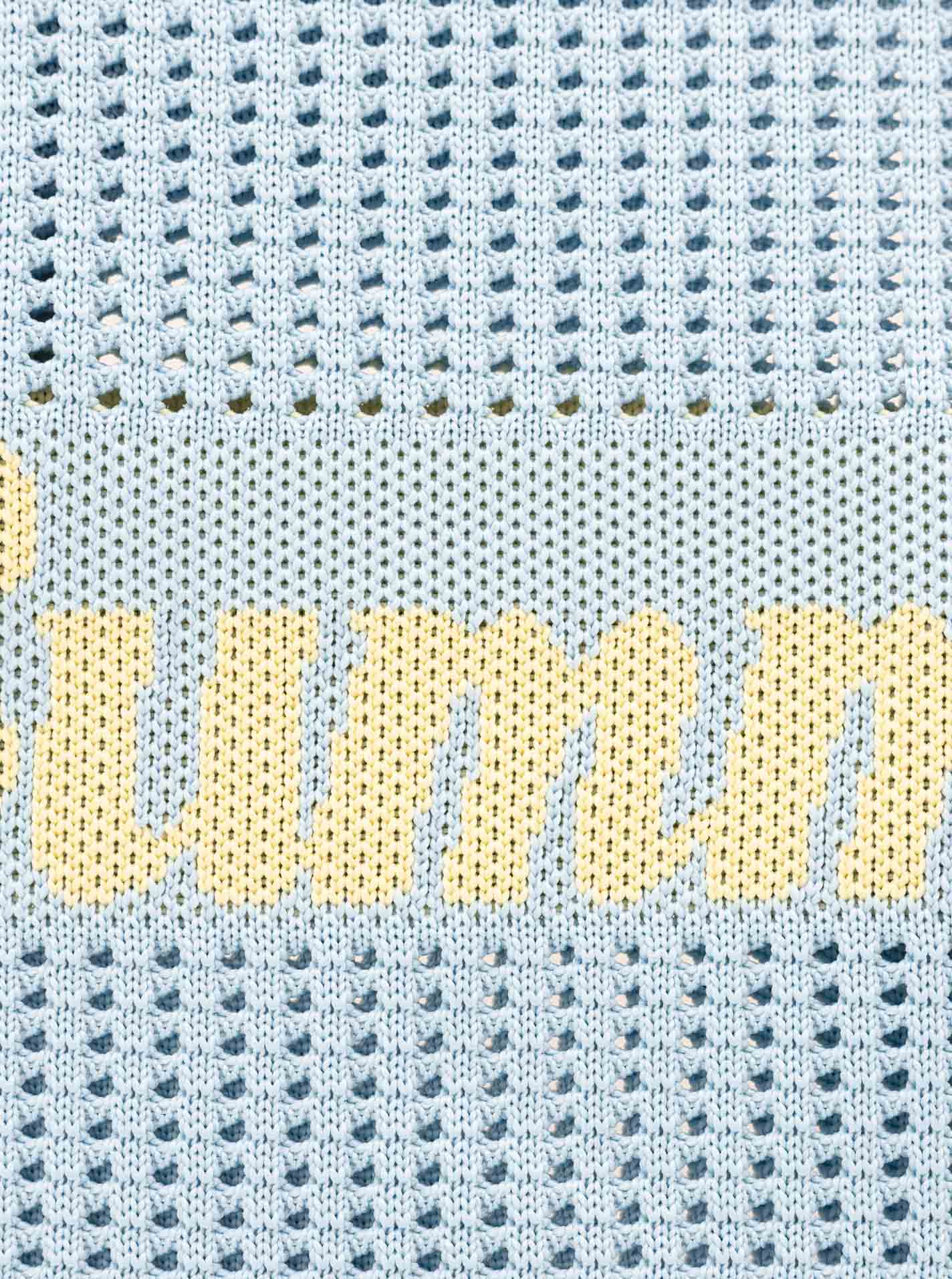 Zwillingsherz Strick Shopper-Tasche "Summer" - Hellblau | Sommerlicher Begleiter