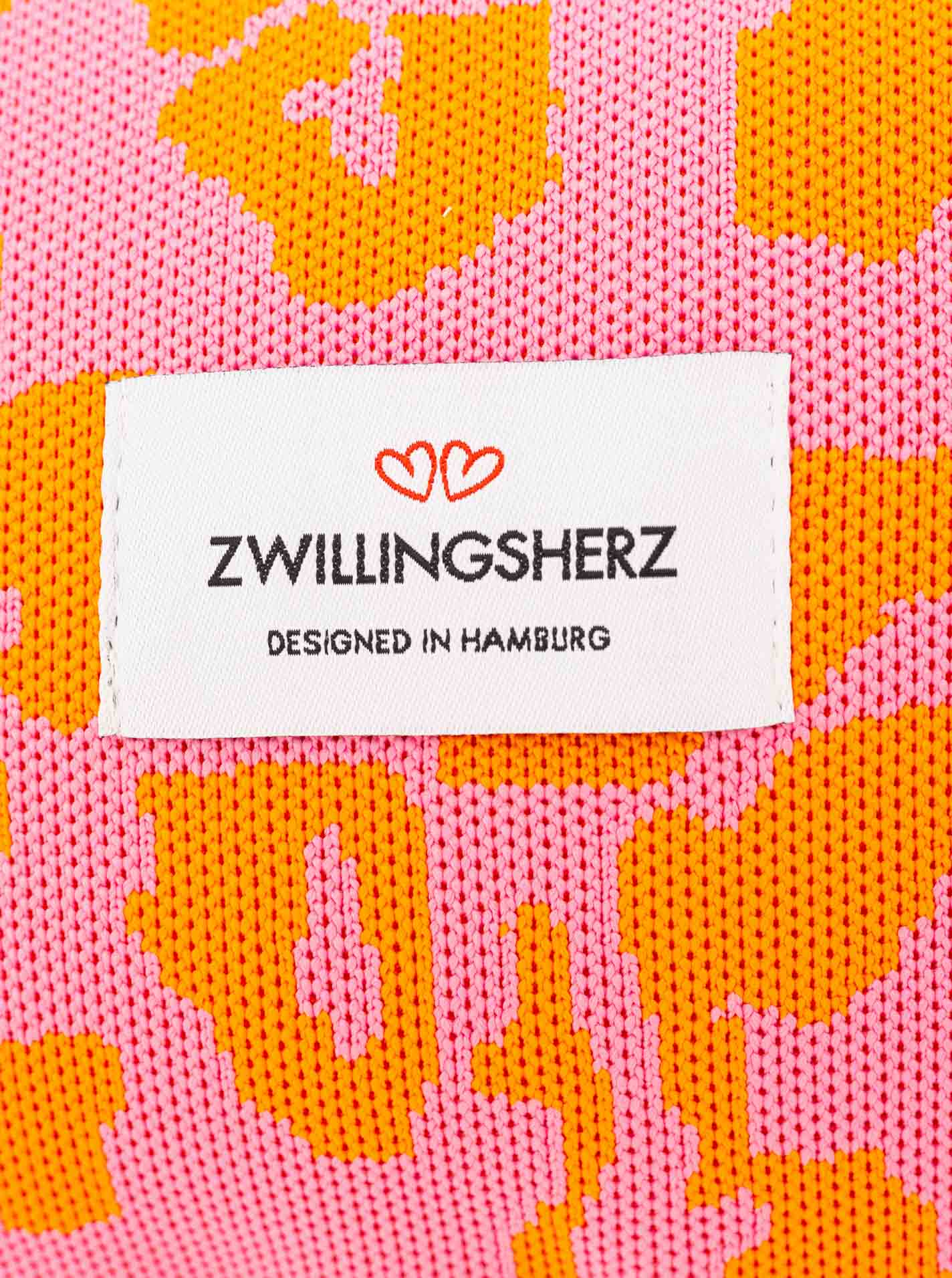 Zwillingsherz Kosmetiktasche "Multi Leo" - Orange - Pink