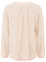 Zwillingsherz Bluse Wilder Leo - Beige