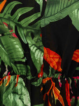 Zwillingsherz Maxikleid Viskose "Dschungel" Schwarz