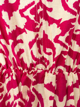 Zwillingsherz Maxikleid Viskose "Allover Ornamente" Pink