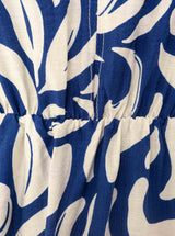 Zwillingsherz Maxikleid Viskose "Allover Ornamente" Blau