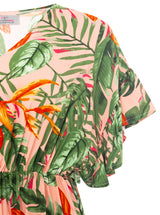 Zwillingsherz Maxikleid Viskose "Dschungel" Rosa