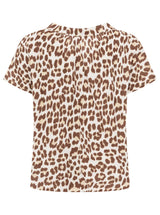 Zwillingsherz Bluse Musselin Leo Beige