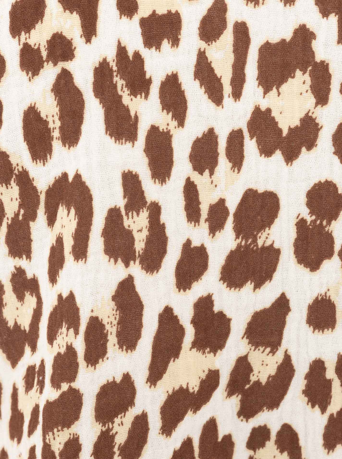 Zwillingsherz Bluse Musselin Leo Beige