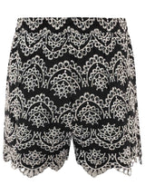Zwillingsherz Shorts mit Lochstickerei Baumwolle Schwarz