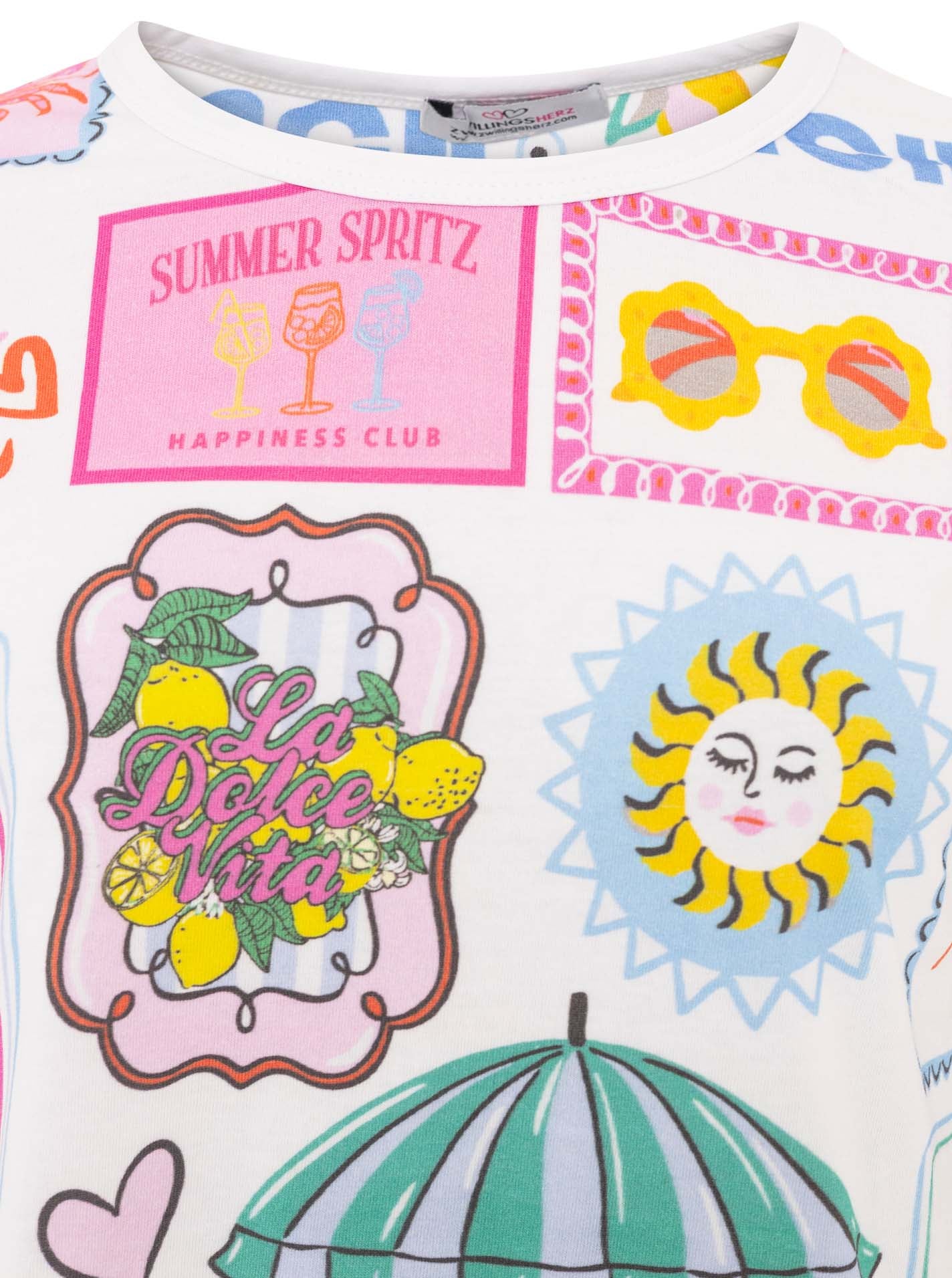 Zwillingsherz T-Shirt Beach Life - Pink