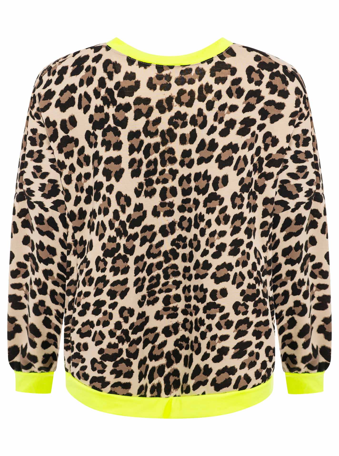 Zwillingsherz Sweat Pullover Neon Leo Neon Gelb