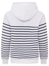 Zwillingsherz Hoodie "Maritime Love" Baumwollmix Streifen Weiß