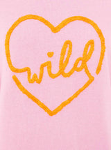 Zwillingsherz Sweatshirt "Wild" Baumwollmix Rosa Orange