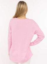 Zwillingsherz Sweatshirt "Wild" Baumwollmix Rosa Orange
