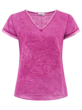 Zwillingsherz Shirt Tail - Positive Mind- 100% Baumwolle - Beere