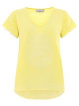 Zwillingsherz Shirt Tail - Positive Mind- 100% Baumwolle - Gelb