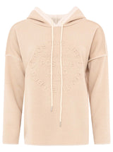 Zwillingsherz Double-Face-Hoodie " Positive Mind" Beige | Damen Hoodie