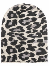 Zwillingsherz Beanie aus 100% Kaschmir "Leo Digital Print" Farbe Grau