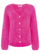 Zwillingsherz - Kuschel-Cardigan  - Neonpink