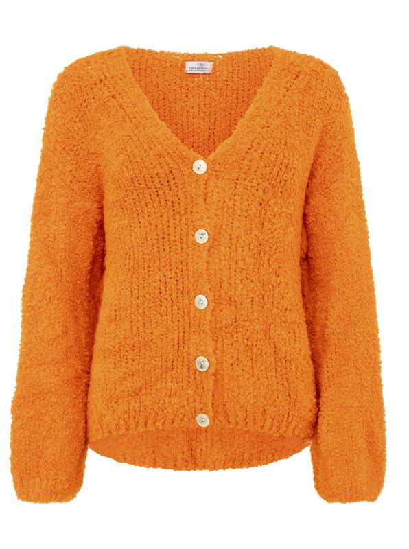 Zwillingsherz - Kuschel-Cardigan  - Orange