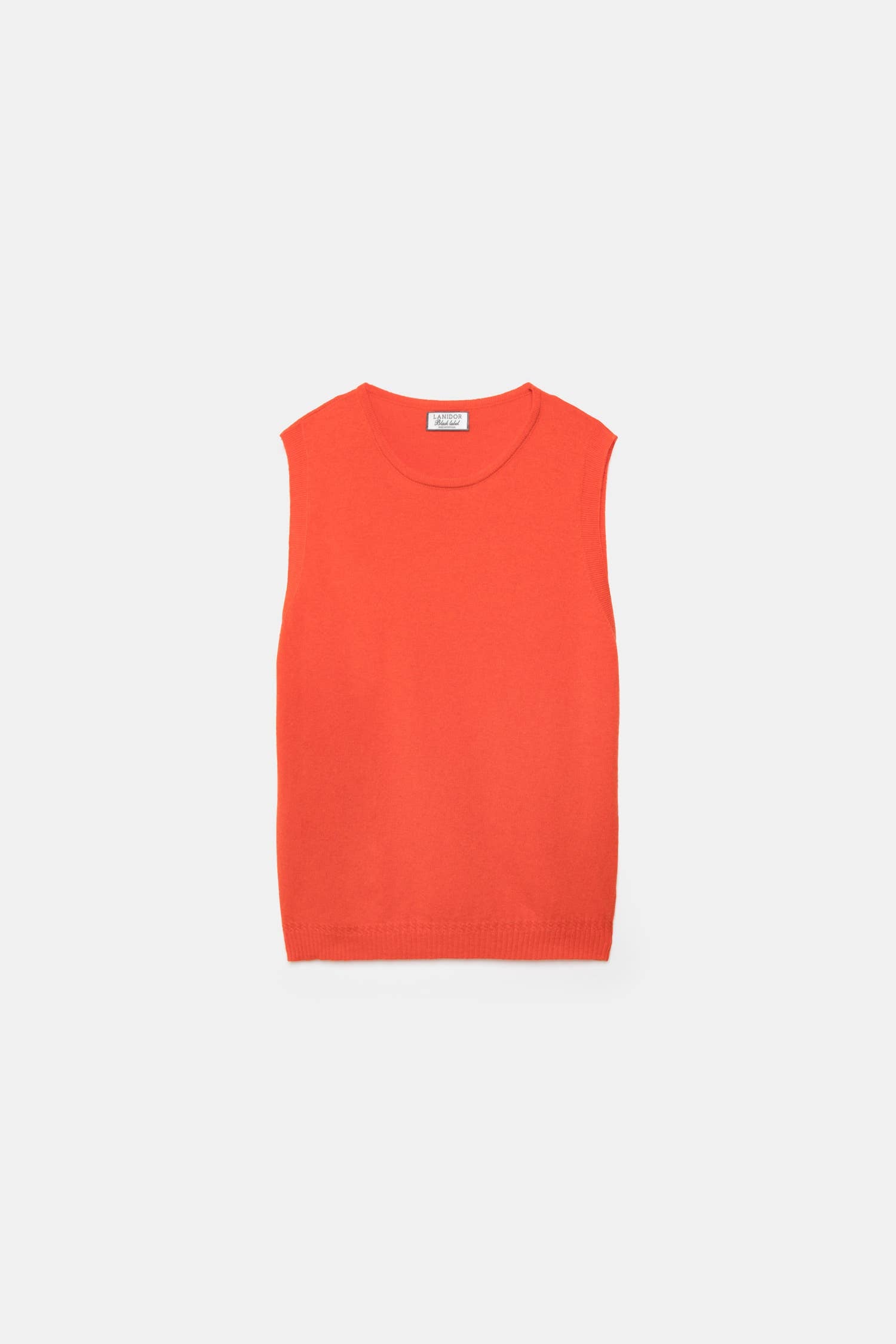 Lanidor - Pullunder aus feinem Strick in leuchtendem Orange - Ärmellos