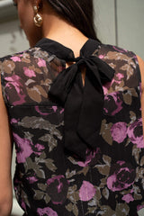 Choklate Paris - Asymmetrischer Midirock mit Rosenmuster