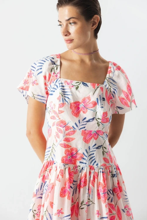 Lanidor Sommerkleid "Tropical Vibes" - Floraler Print aus 100% Baumwolleu