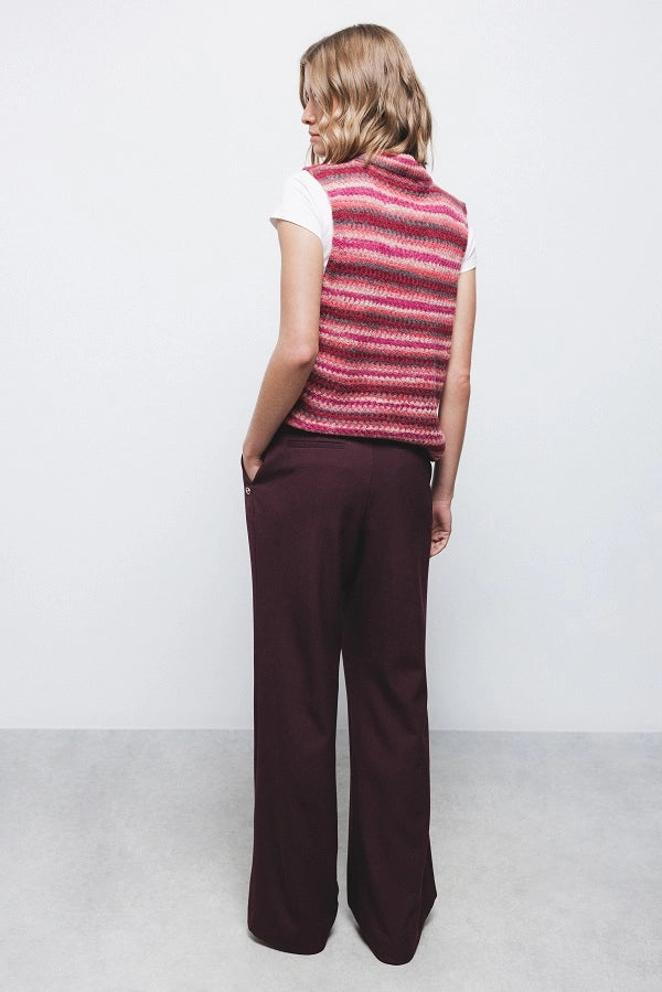 Lanidor - Weit geschnittene Hose in Bordeaux