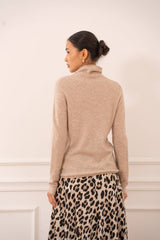 Choklate Paris Rollkragen-Pullover in Beige - Wollmix mit Kaschmir