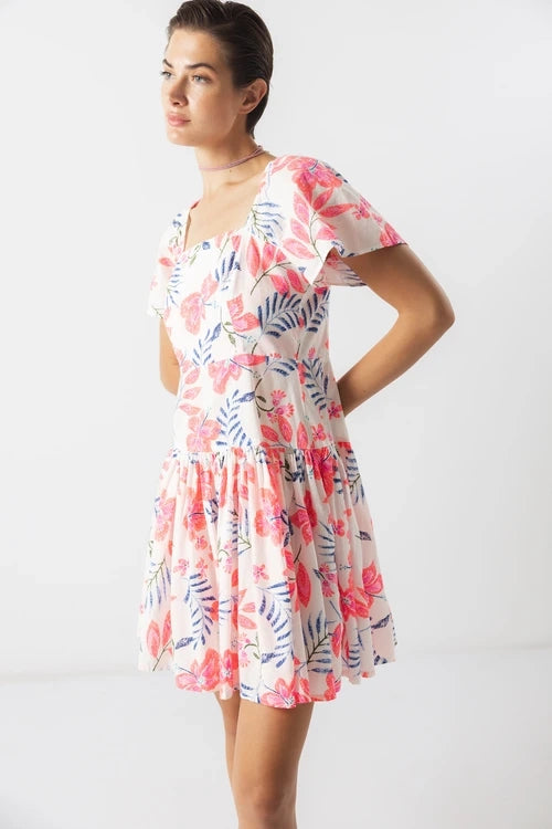Lanidor Sommerkleid "Tropical Vibes" - Floraler Print aus 100% Baumwolleu