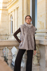 Choklate Paris - Weste aus Kunstpelz "Oslo" - Beige