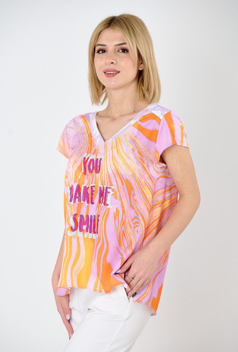 T-Shirt "You make me Smile" - Missy Tekstil