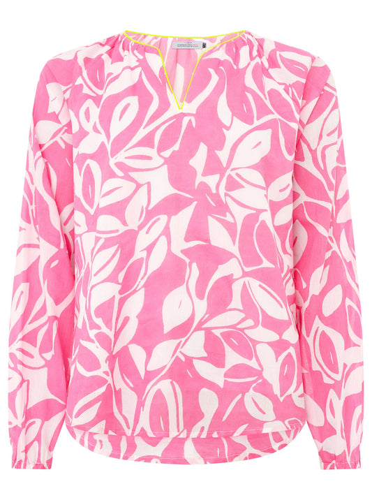 Bluse " Isabella" - Blätterprint - Zwillingsherz