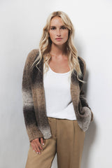 Lanidor - Strickjacke mit Ombre-Farbverlauf - Offener Schnitt - Mehrfarbig