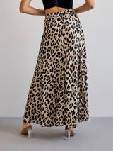 Choklate Paris - Rock "Valentine" aus schwerem Satin im Leopardenprint