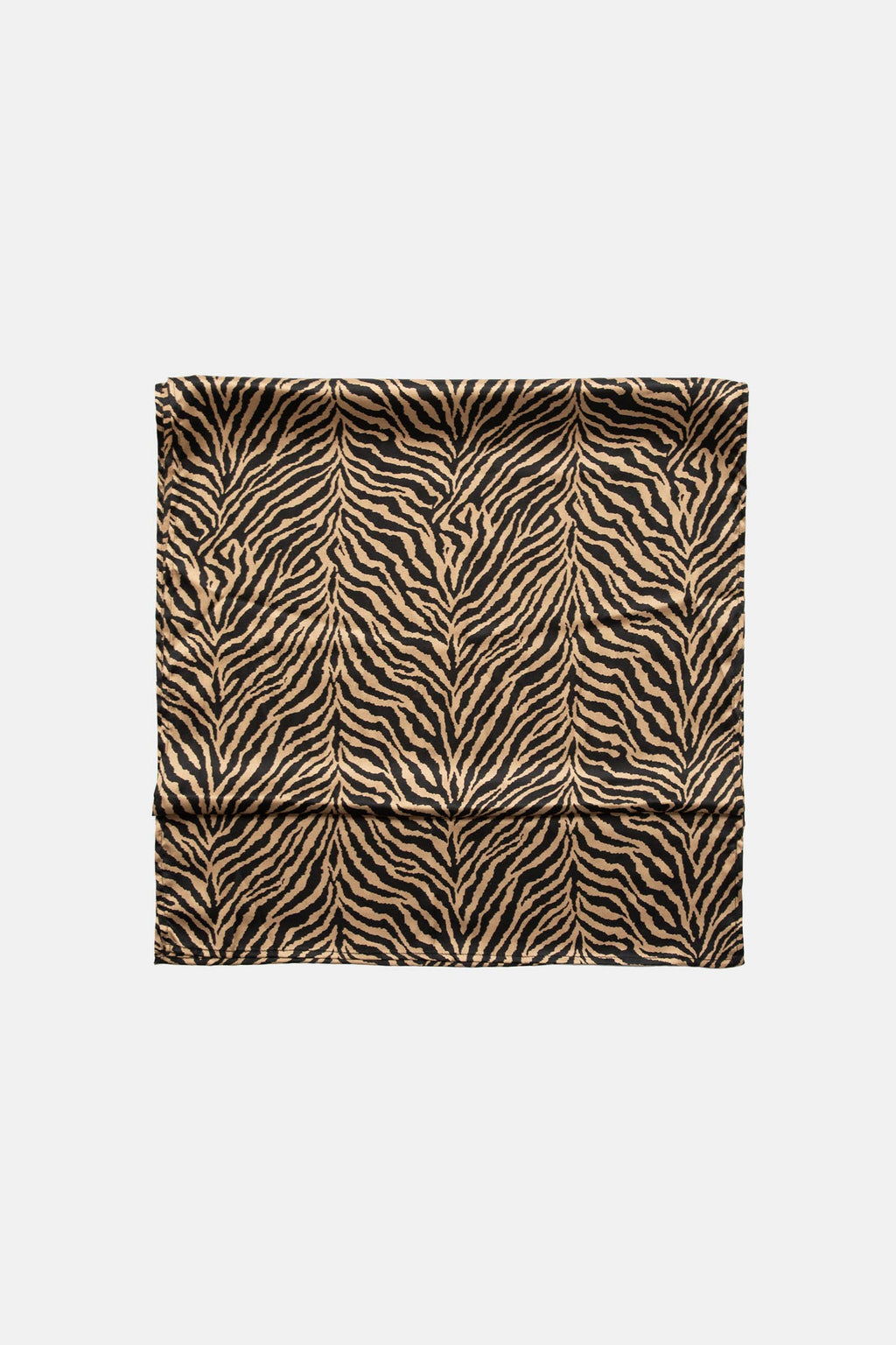 Lanidor Satinschal mit Zebramuster in Camel Schwarz