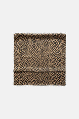 Lanidor Satinschal mit Zebramuster in Camel Schwarz