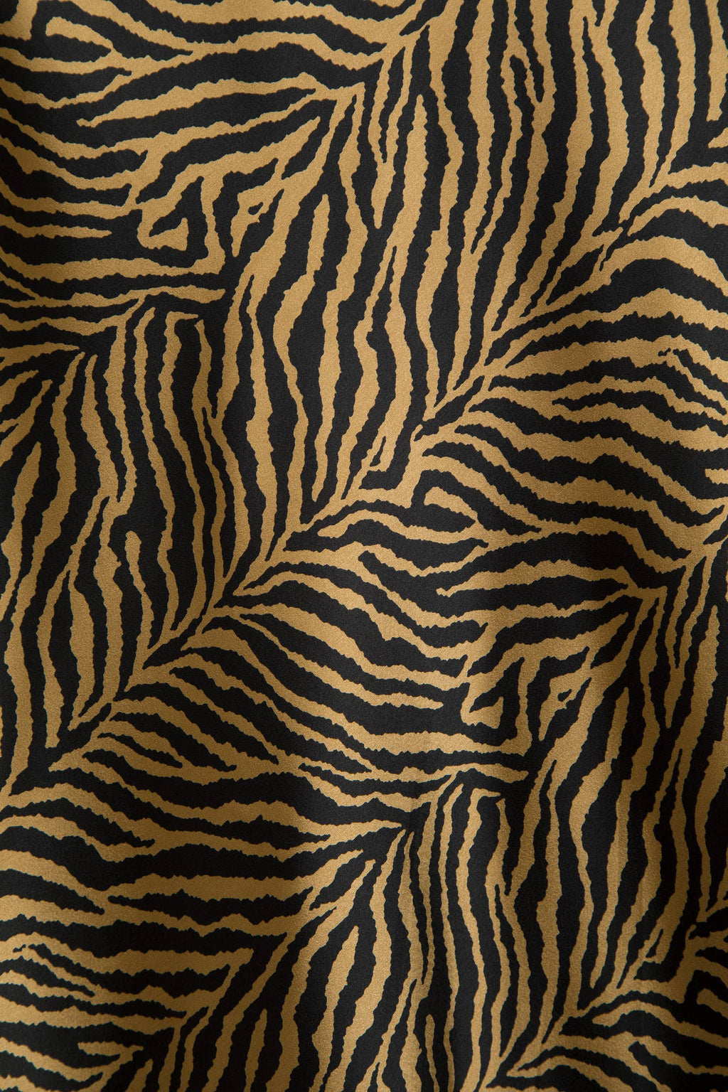 Lanidor Satin-Midirock mit Tierprint in Camel Schwarz