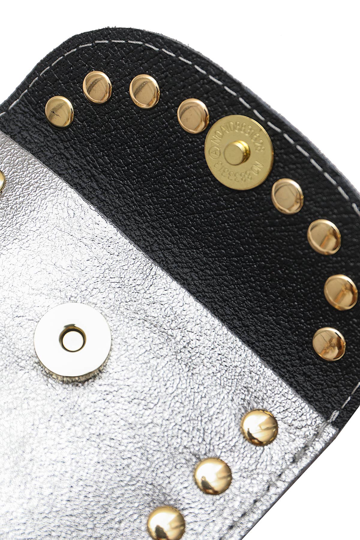 Kleine Lederwaren Tasche LEINA METAL - Silber