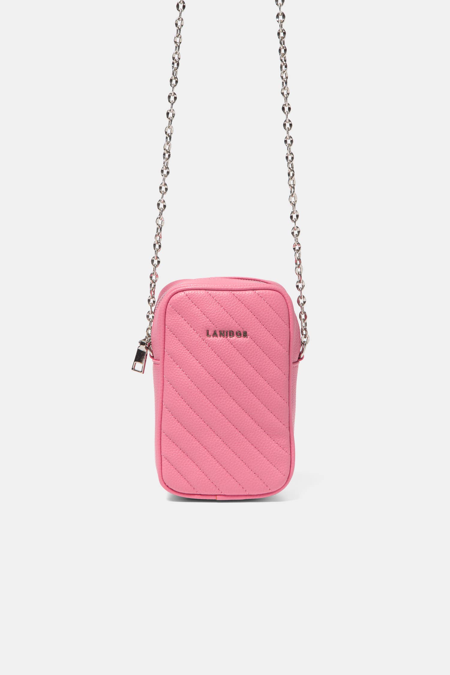 Lanidor Kleine Crossbody-Bag mit Steppung Rosa
