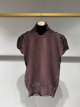 Top Alex aus Strick mit Rollkragen - 3284: Choco / Eine Größe